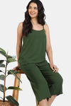 Zivame 2 Mile Fashion Knit Poly Capri Set - Rifle Green — thumbnail 1